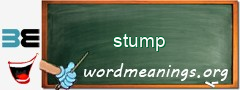 WordMeaning blackboard for stump